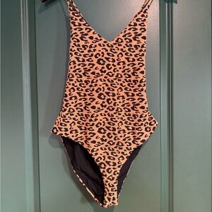 Mara Hoffman Black and Tan Animal Print Garment